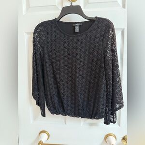 Alfani Black Lace Women's Top- PS